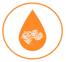 Icon for OSAC's Forensic Proteomics Task Group which is a drop of body fluid with an amino acid structure