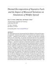 Thermal Decomposition of Vegetative Fuels Paper