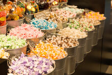 candy in buckets
