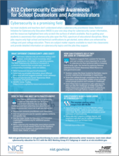 K12 Cybersecurity Career Awareness for School Counselors and Administrators Cover Image