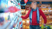 man in grocery store