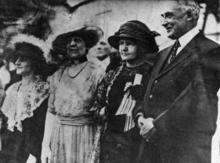Marie Curie with President and Mrs. Harding and Mrs. W.B. Meloney