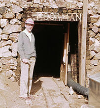 Jan Hall at Poorman's Relief Gold Mine.