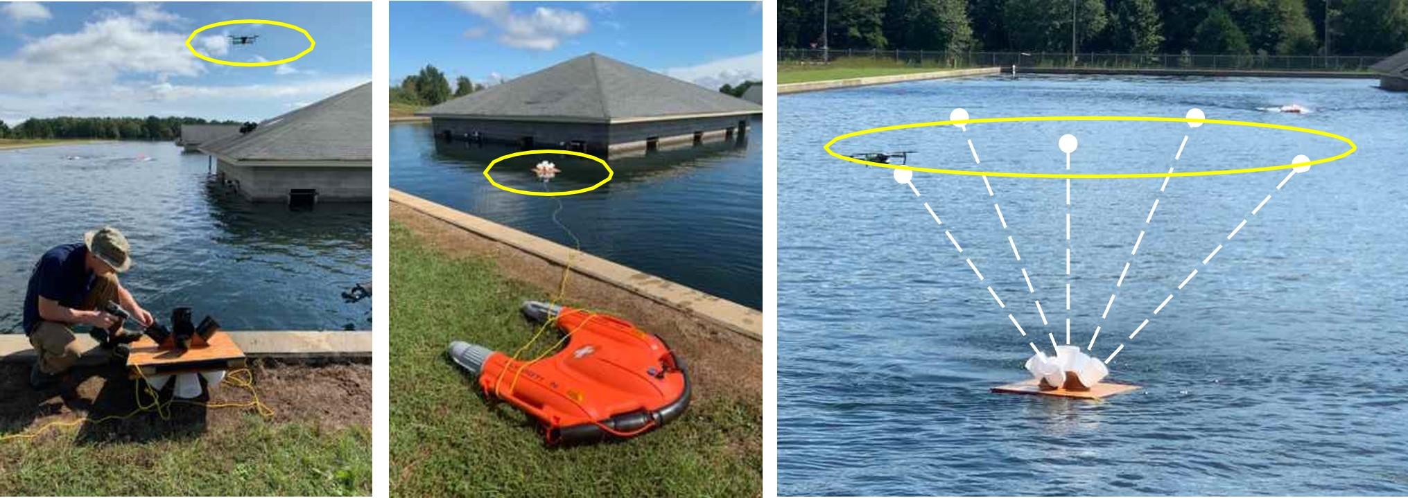 drone precision landing bucket test
