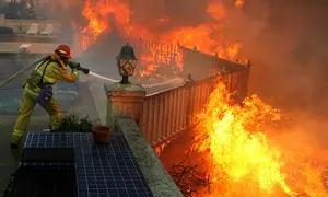 Shackey wildland fire CA.