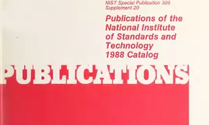 NIST Publications 1988 catalog cover