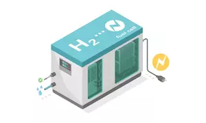 Drawing of hydrogen fuel cell