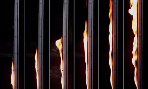 Timelapse of intermediate flame spread test