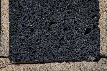NIST Stone Test Wall Mexican black basalt