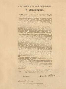 picture of the Emancipation Proclamation