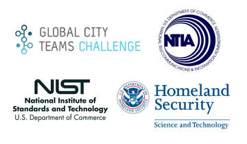 Text logos for GCTC, NTIA, NIST, Homeland Security