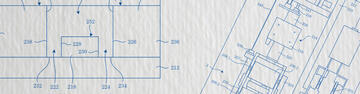 Banner Image showing some patent drawings on paper