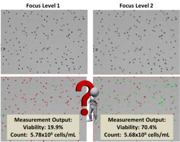 Example of semi-automated trypan blue dye exclusion-based cell viability 