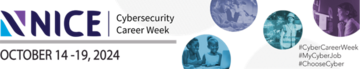 Cybersecurity Career Week Long Banner with Date and Hashtags