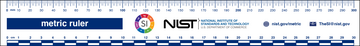 : This metric ruler, NIST SP 376 (front), includes approximate scales and is intended to be used as an educational tool for length measurements using the International System of Units (SI).