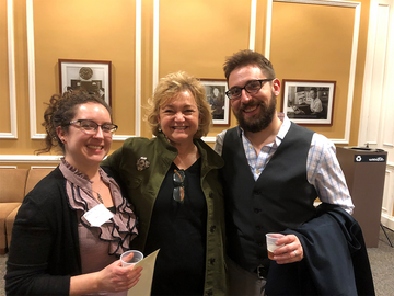 Amber McCreary, Angie Hight Walker and Adam Biacchi pose together smiling at a NIST event.
