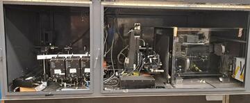 The optical focusing elements in the detector section of the VisSCF