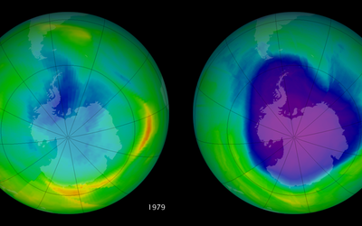 Ozone hole in 1978 and 2008
