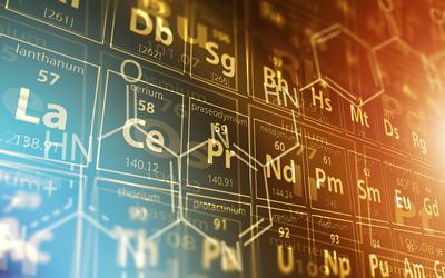 a stylized rendering of the periodic table