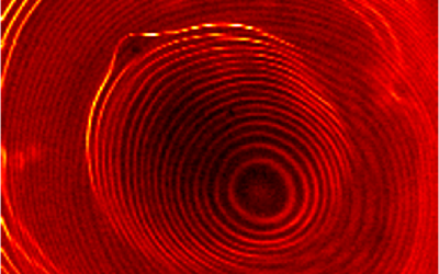 STM image of electrons in two coupled quantum dots