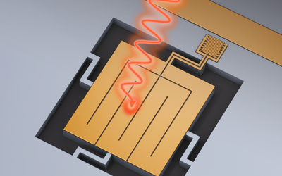 Incoming radiation deposits energy into the TKID circuit.