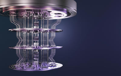 Depiction of a quantum computer.