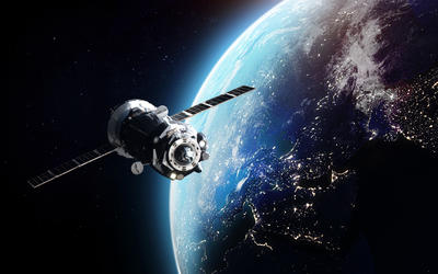 Satellite orbitting Earth