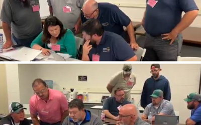 students in the Vehicle and Axle-load Scale training