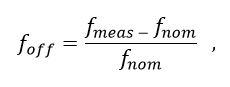 frequency offset equation