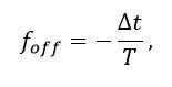 frequency offset equation