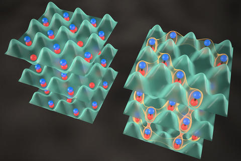 Illustraton of JILA's quantum crystals