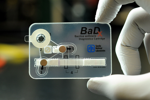 pocket-sized anthrax bacteria detector device