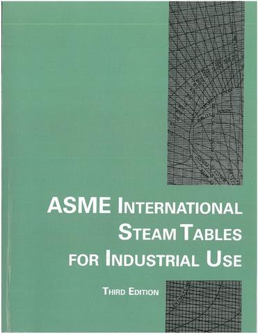 Cover of the ASME International Steam Tables for Industrial Use, Third Edition
