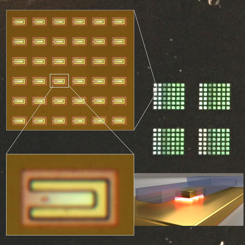 optical micrographs provide with top-down view of plasmonic gap resonators