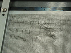 NIST Prototype Tactile Visual Display showing a map of the United States  