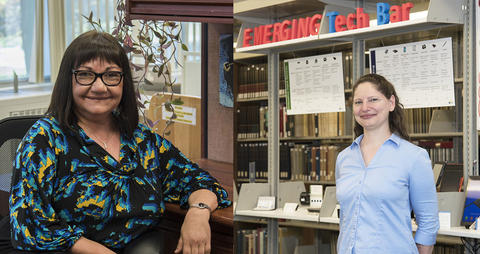 The Research Library’s Nune Atyan (Crittenden Awardee) and Stacy Bruss (Bronze Medal Awardee)