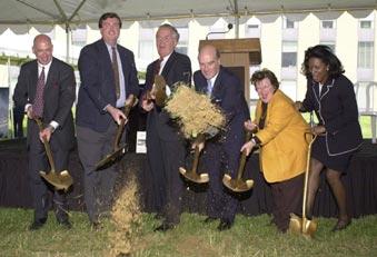 Federal and local officials break ground for the new Advanced Measurement Laboratories of the National Institute of Standards and Technology.