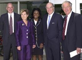 Members of Congress and Commerce Department officials after the groundbreaking to the Advanced Measurement Laboratory. 