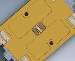 microfluidic-microelectronic package schematic