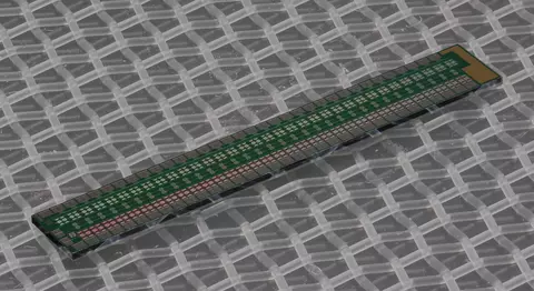 Photo of the NIST BICEP Telescope Camera Superconducting Circuit Chip