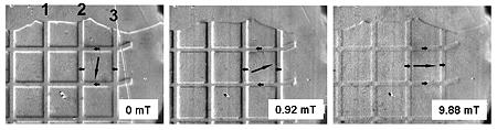 Magnetic domain images created used NIST MOIF technique