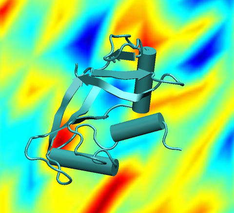 Illustration of preservatives surrounding and protecting complex molecules