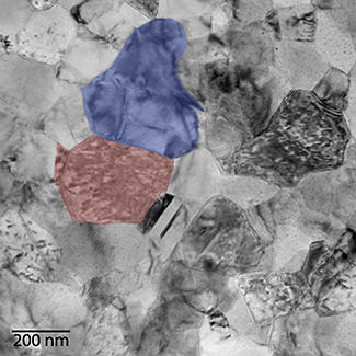 A TEM image of annealed cobalt iron alloy
