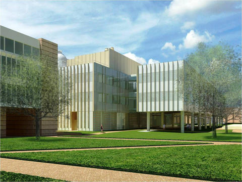 Artist rendering of the planned new Brockman Hall for Physics at William Marsh Rice University, Houston, Texas.