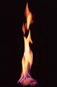 Photo of burning hydrate