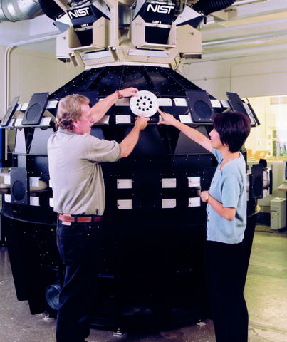 Photo of researchers from France's National Scientific and Technological Institute and NIST with the SPHERE