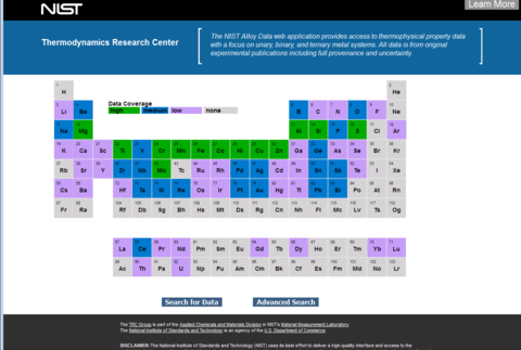 TRC alloy data site