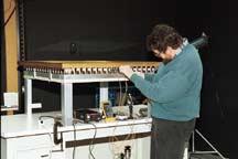 spectrometer being adjusted