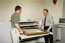 placing transmittal page into cabinet
