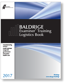 2017 Baldrige Examiner Training Logistics Book Cover
